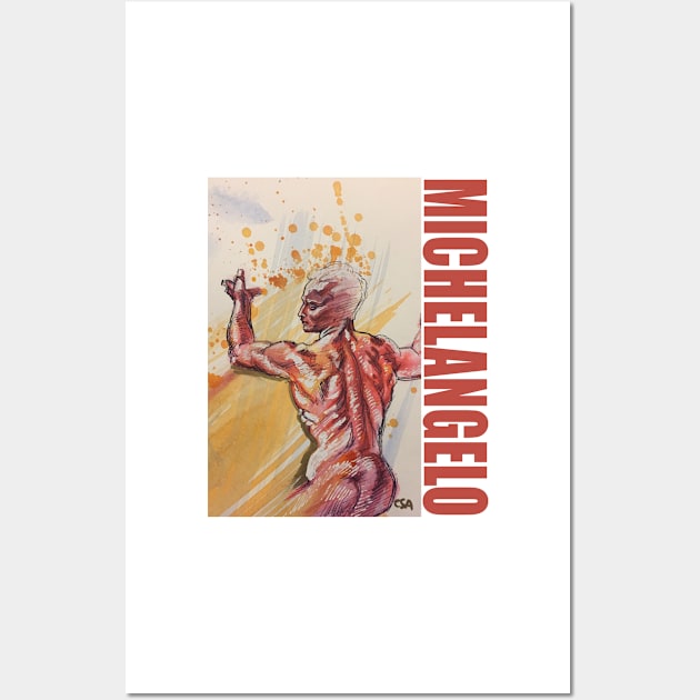 MICHELANGELO - Homage To His Figure Drawing Wall Art by MasterpieceArt